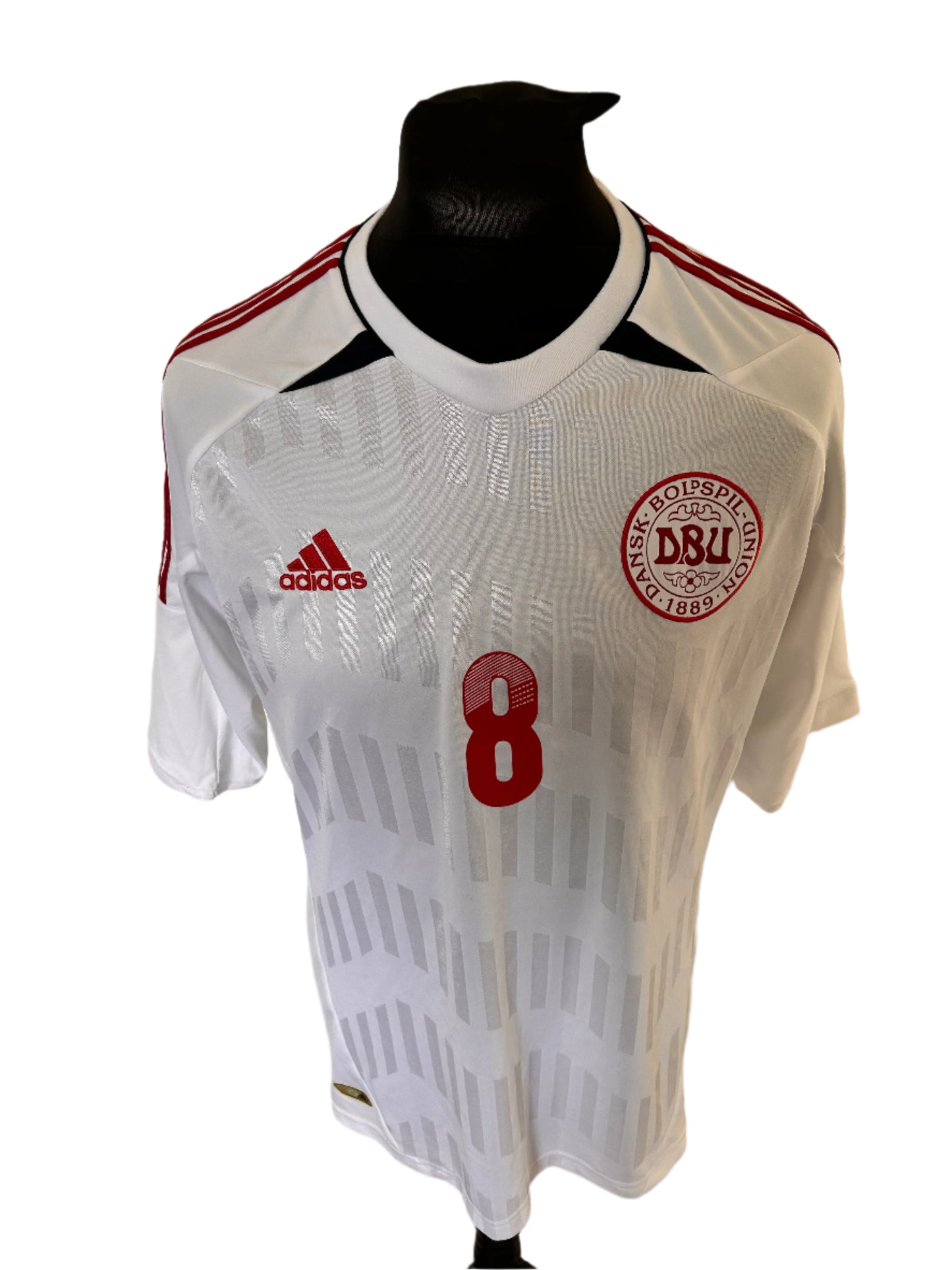 Denmark Christian Eriksen 2012-13 Away Football Shirt Large Adidas