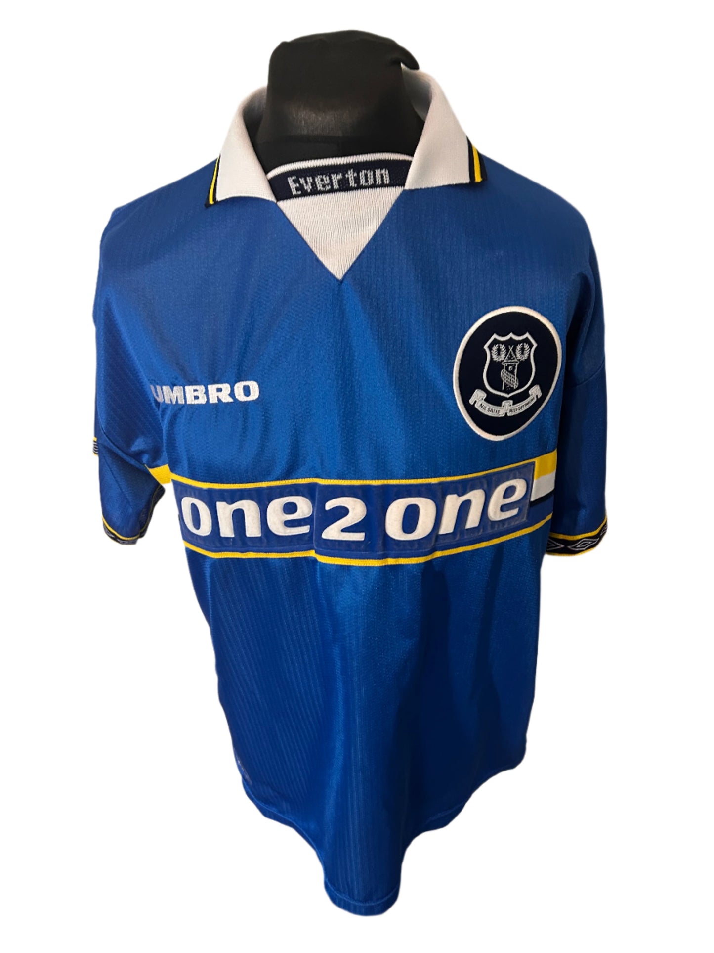 Everton Michael Ball 1997-99 Home Football Shirt Large Umbro