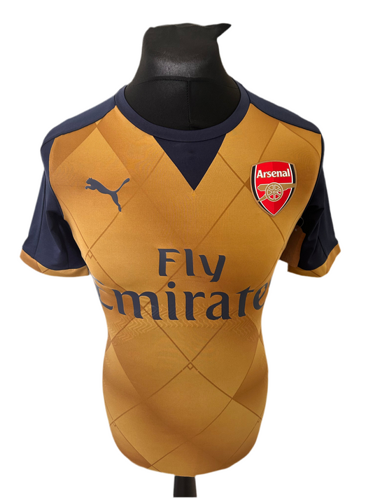 Arsenal Mesut Ozil 2015-16 Away Football Shirt PLAYER ISSUE Small Puma