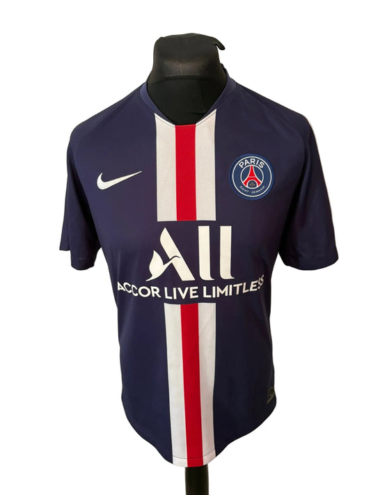 PSG, Paris Saint Germain 2019-20 home football shirt, navy, medium, Nike, Kylian Mbappe, front
