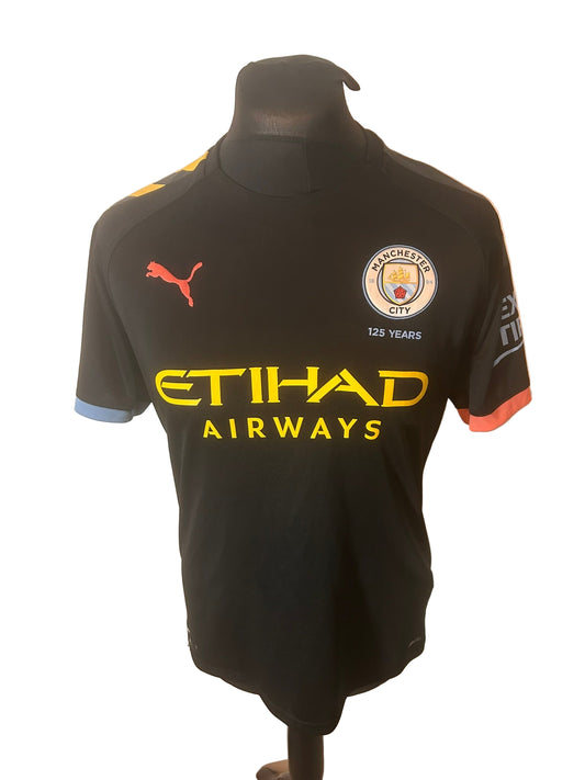 Manchester City 2019-20 away football shirt, Puma, medium, black, Fernandinho, front
