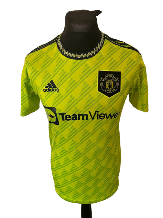 Manchester United 2022-23 third football shirt, green, small, Adidas, Cristiano Ronaldo, front