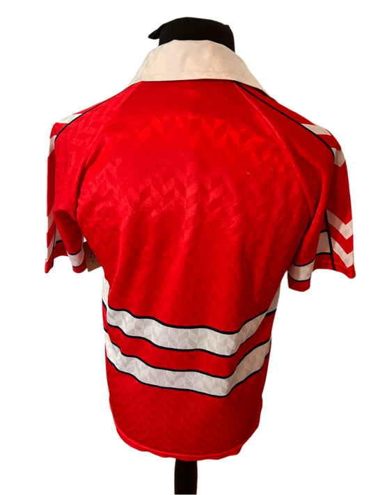 Denmark 1988 Home Football Shirt Medium Hummel