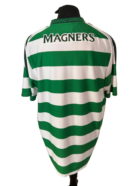 Celtic 2024-25 home football shirt, green and white, XXL, 2XL, Adidas, back