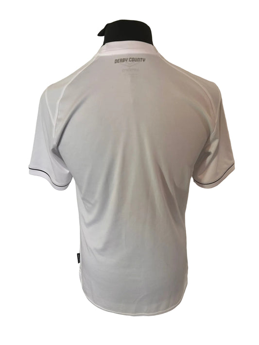 Derby County 2020-21 home football shirt, white, medium, Umbro, back