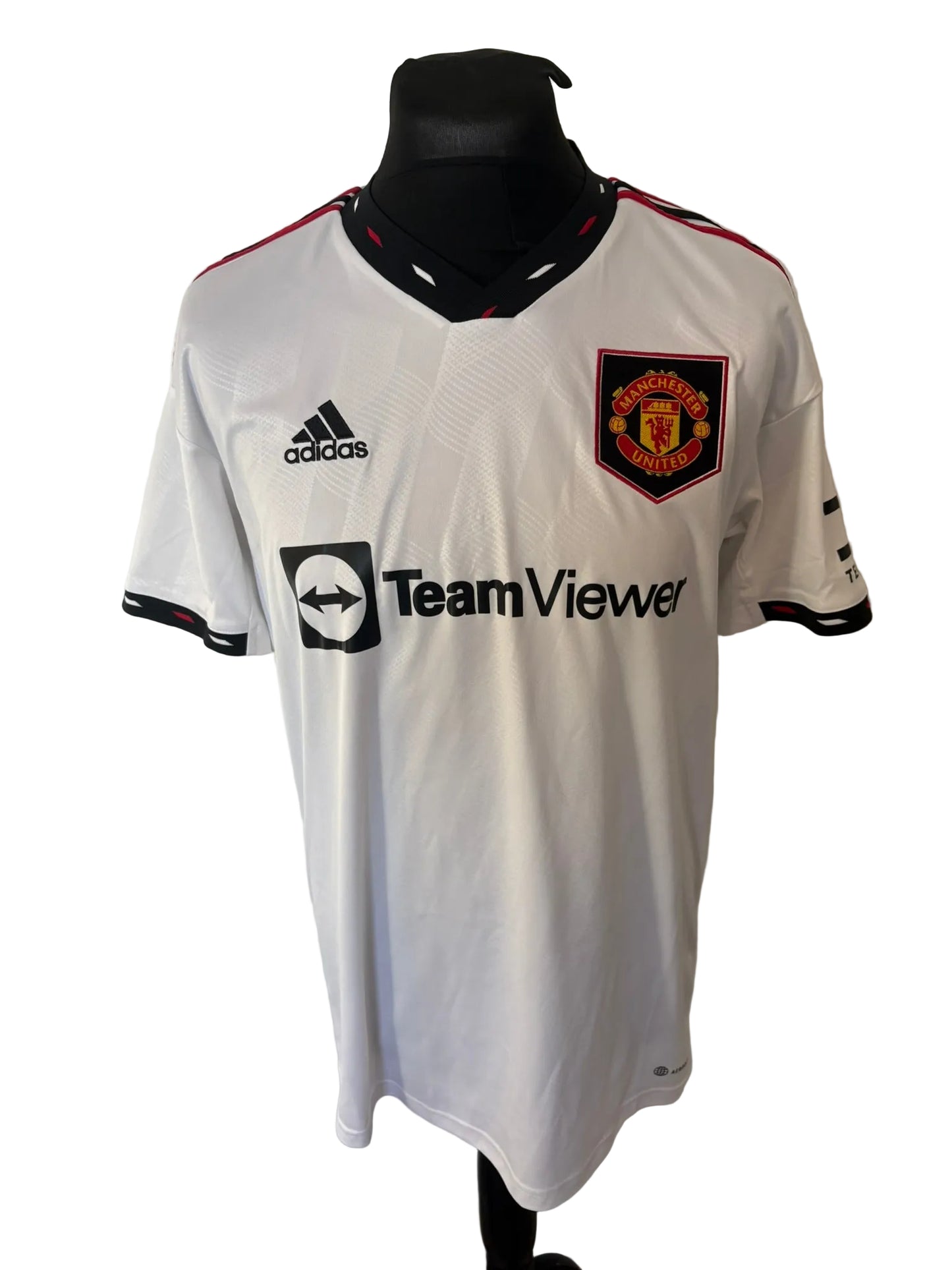 Manchester United 2022-23 away football shirt, white, Large, Adidas, Cristiano Ronaldo, front