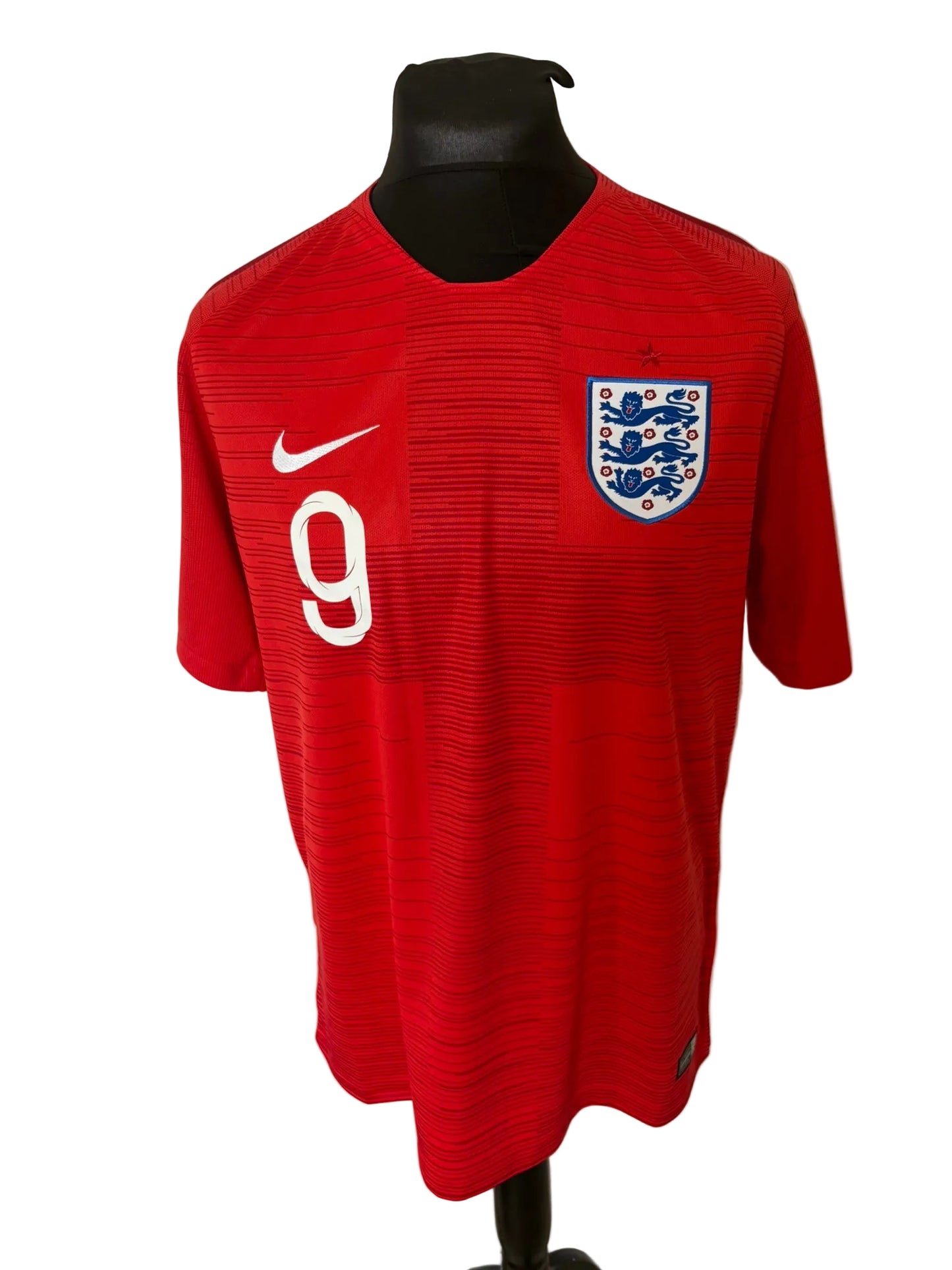 England 2018-19 away football shirt, red, Large, Nike, Harry Kane, front