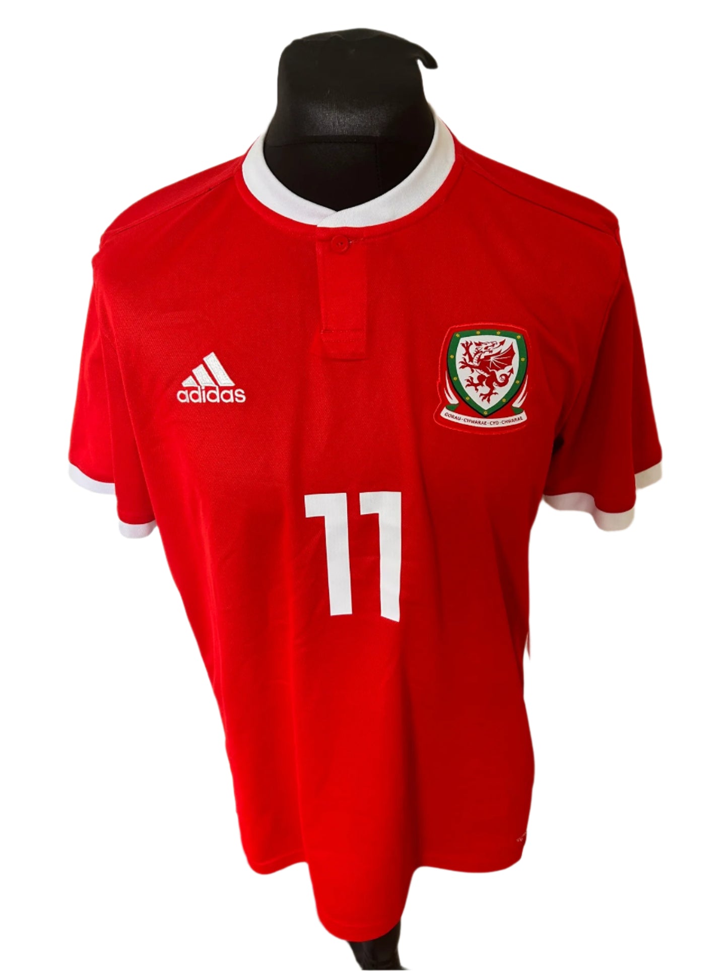 Wales Gareth Bale 2018-19 Home Football Shirt Large Adidas