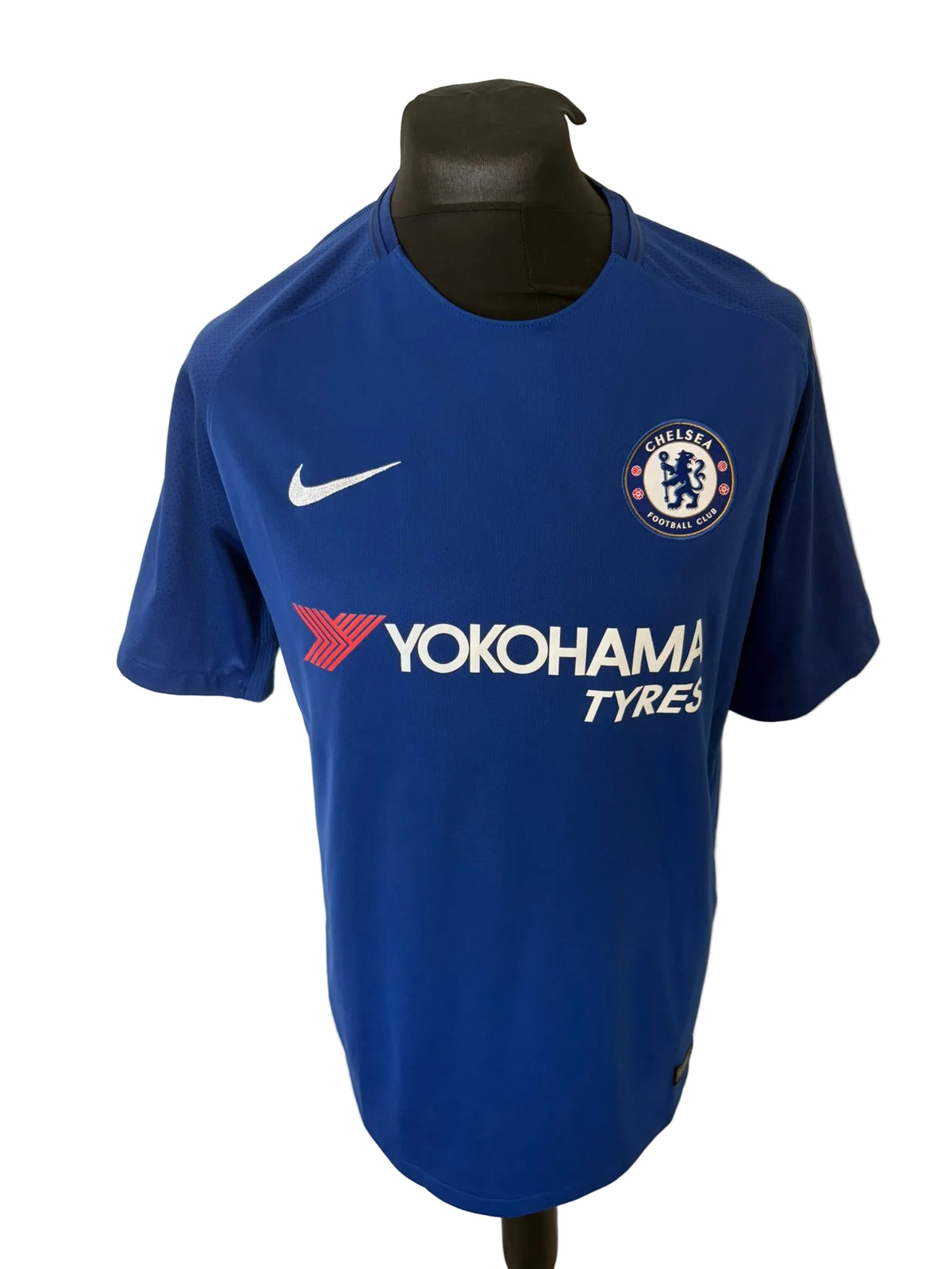 Chelsea 2017-18 home football shirt, blue, Large, Nike, Eden Hazard, front