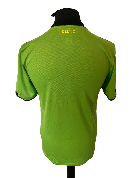Celtic 2010-11 away football shirt, green, small, Nike, back