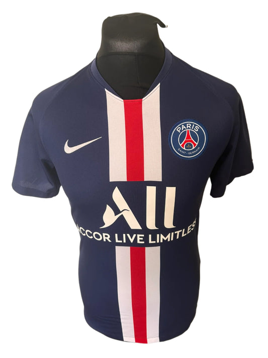Paris Saint Germain PSG Kylian Mbappe 2019-20 Home Football Shirt Small Nike