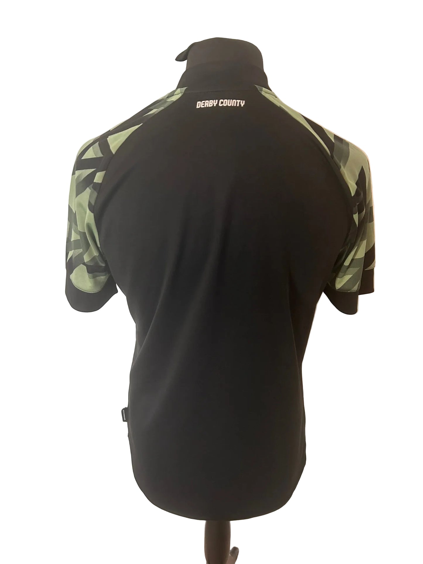 Derby County 2022-23 away football shirt, black, medium, Umbro, back