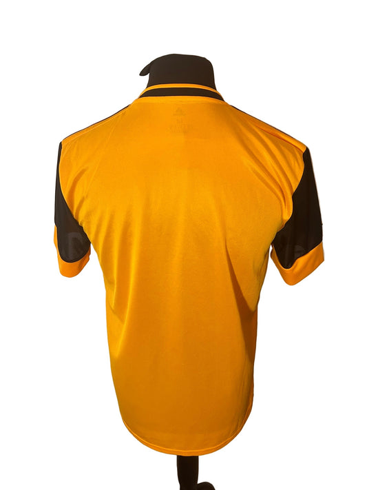 Wolverhampton Wanderers, Wolves 2020-21 home football shirt, adidas, medium, gold, back