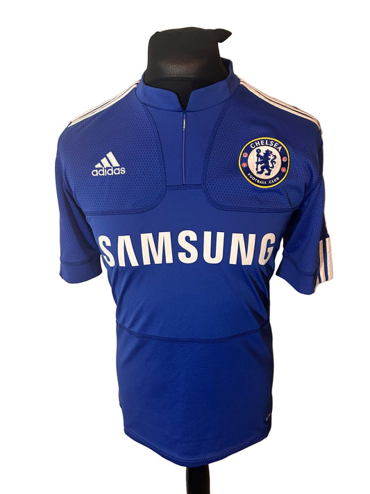 Chelsea 2009-10 home football shirt, adidas, small, blue, Didier Drogba, front