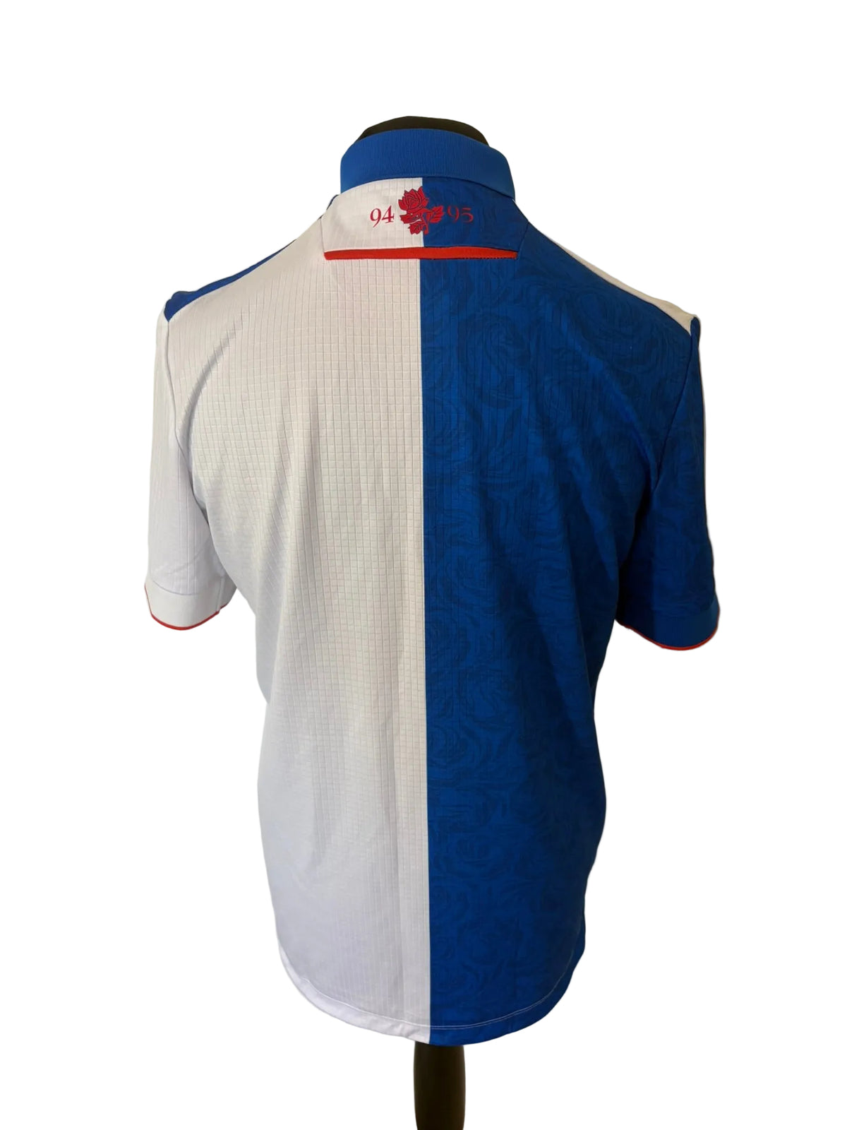 Blackburn Rovers 2024-25 home football shirt, blue and white, Large, Macron, back