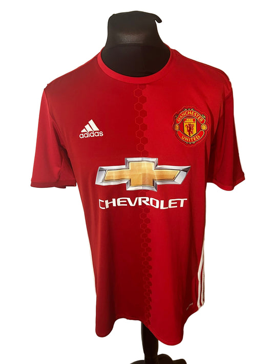 Manchester United 2016-17 home football shirt, adidas, large, red, Wayne Rooney, front