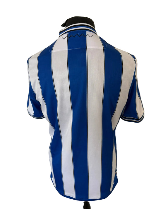 Sheffield Wednesday 2022-23 home football shirt, blue and white, Large, Macron, back