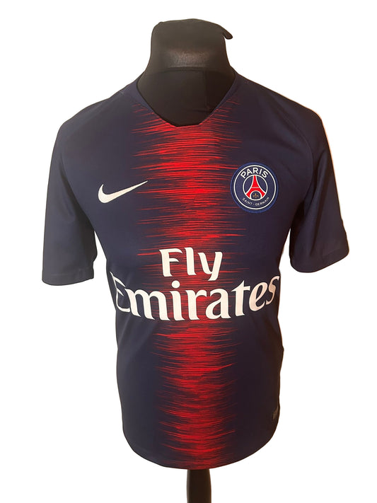 PSG, Paris Saint Germain 2018-19 home football shirt, Nike, small, navy, Neymar, front