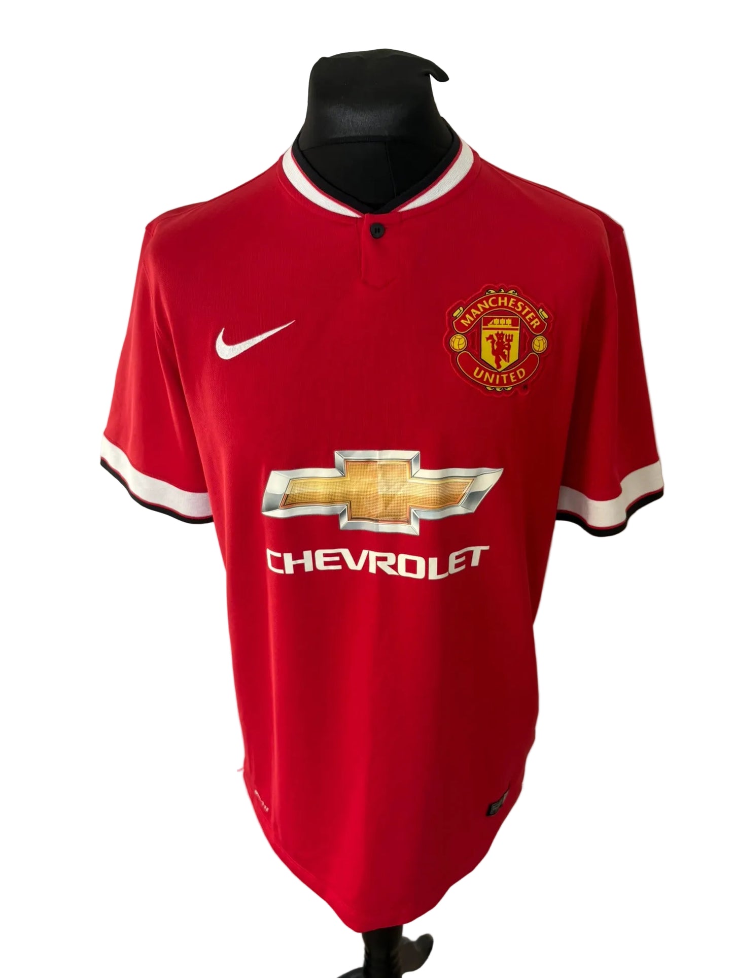 Manchester United 2014-15 home football shirt, red, Large, Nike, Antonio Valencia, front
