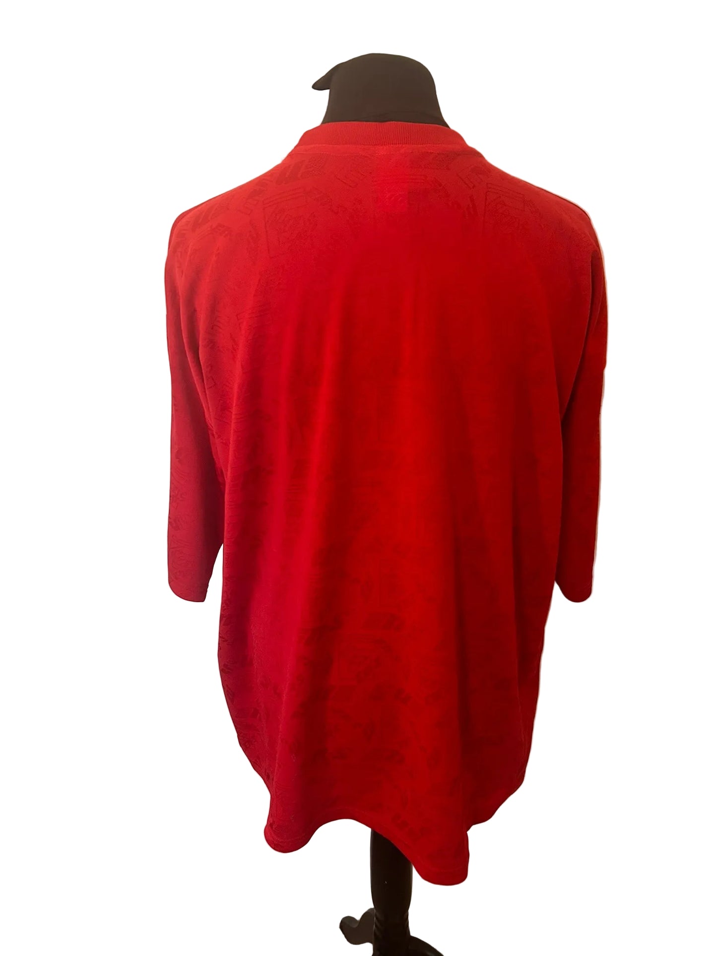 Wrexham 1996-97 home football shirt, red, XXL, En-S, back