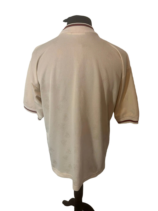 Liverpool 1996-97 away football shirt, beige, Large, Reebok, back