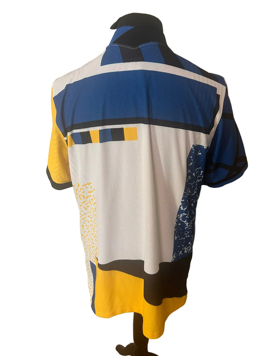 Inter Milan 2020-21 fourth football shirt, black, blue, black, white, yellow, Extra Large, XL, Nike, back