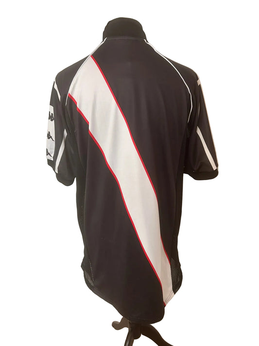 Vasco Da Gama 1998 home football shirt, black and white, Extra Large, XL, Kappa, back