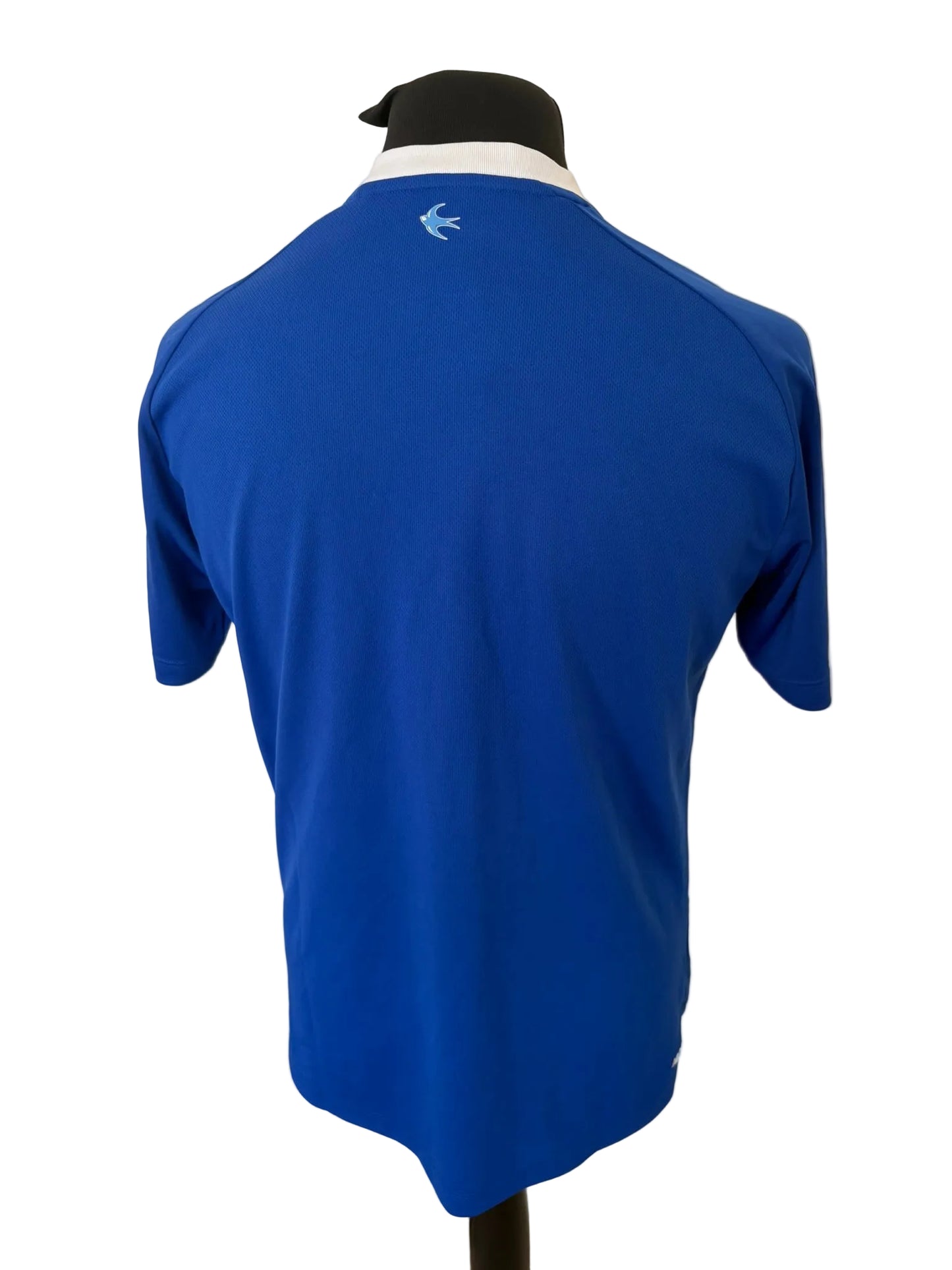 Cardiff City 2022-23 home football shirt, blue, medium, New Balance, back
