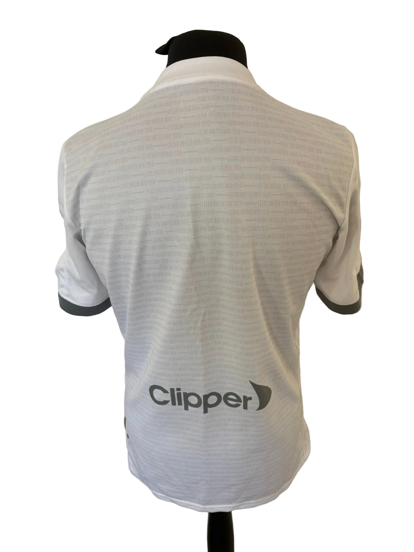 Leeds United 2019-20 home football shirt, white, small, Kappa, back