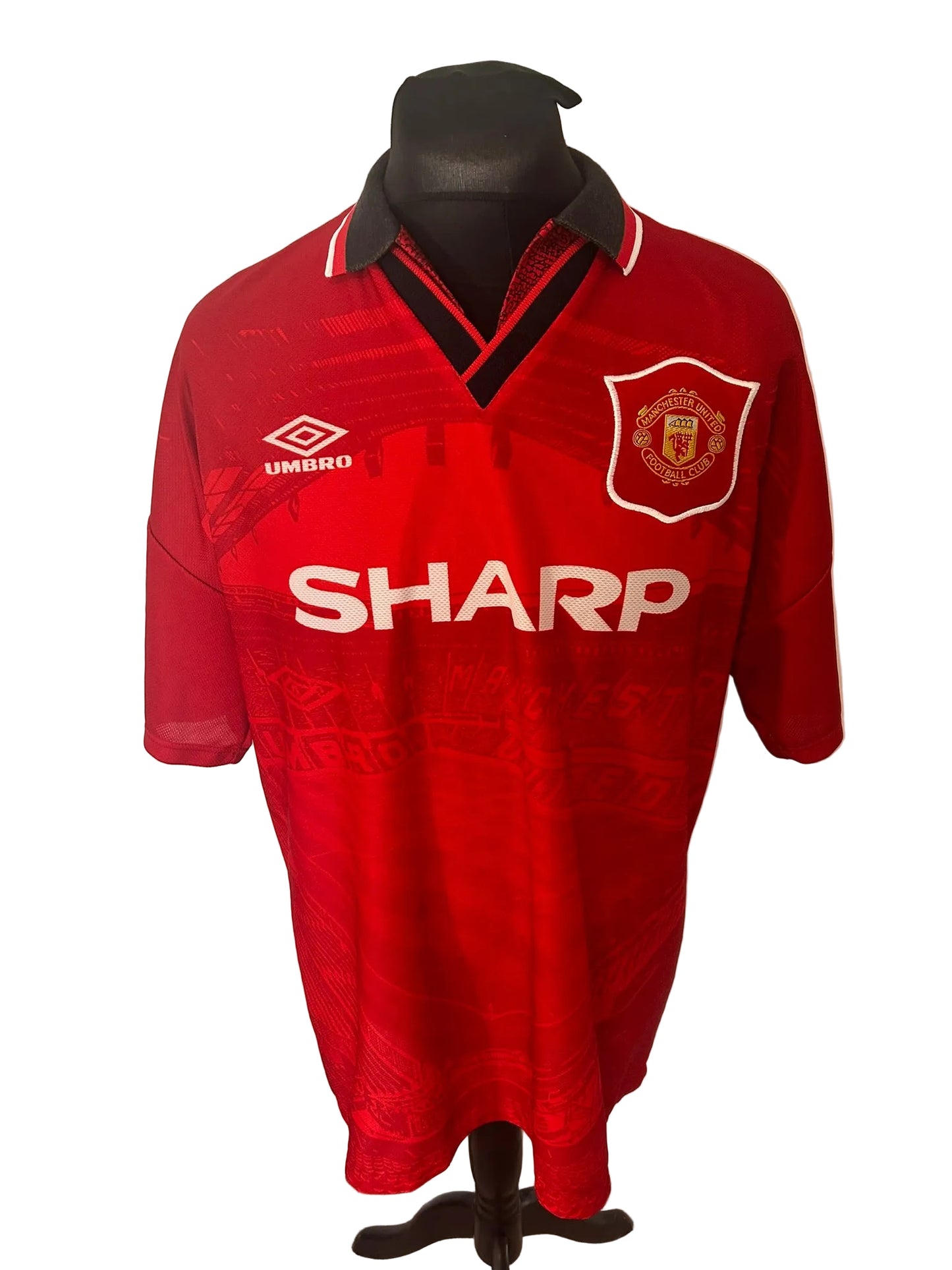 Manchester United 1994-96 home football shirt, red, Extra Large, XL, Umbro, Eric Cantona, front