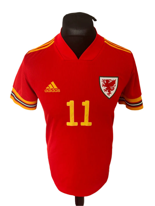 Wales Gareth Bale 2020-21 Home Football Shirt Small Adidas
