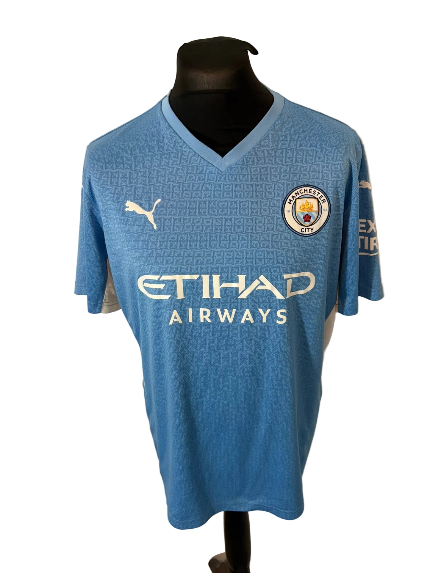 Manchester City 2021-22 home football shirt, blue, Extra Large, XL, Puma, Kevin De Bruyne, front