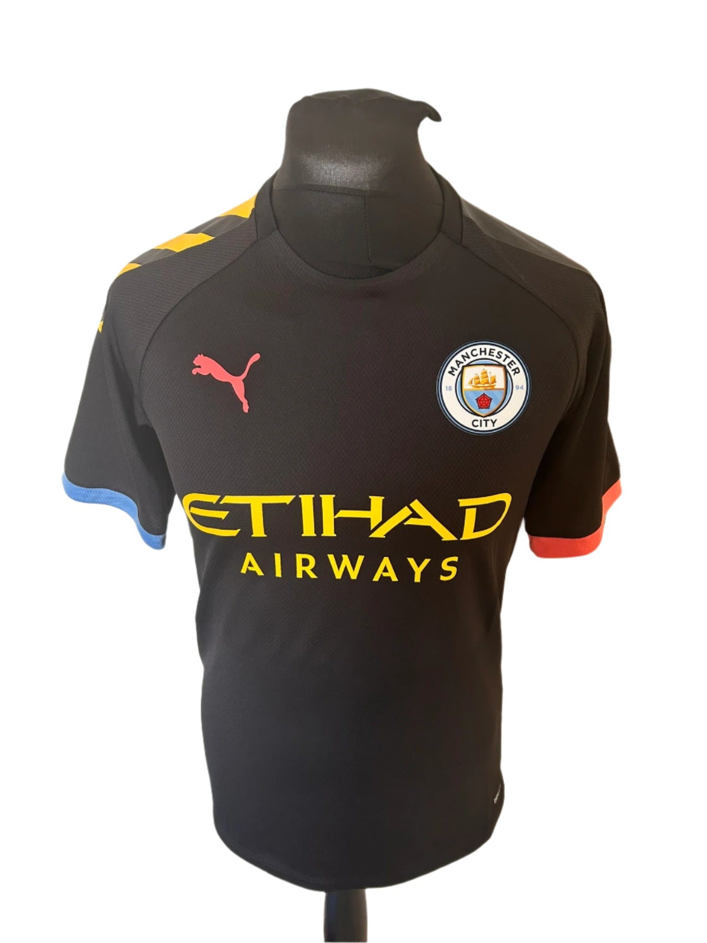 Manchester City Bernardo Silva 2019-20 Away Football Shirt PLAYER ISSUE Medium Puma