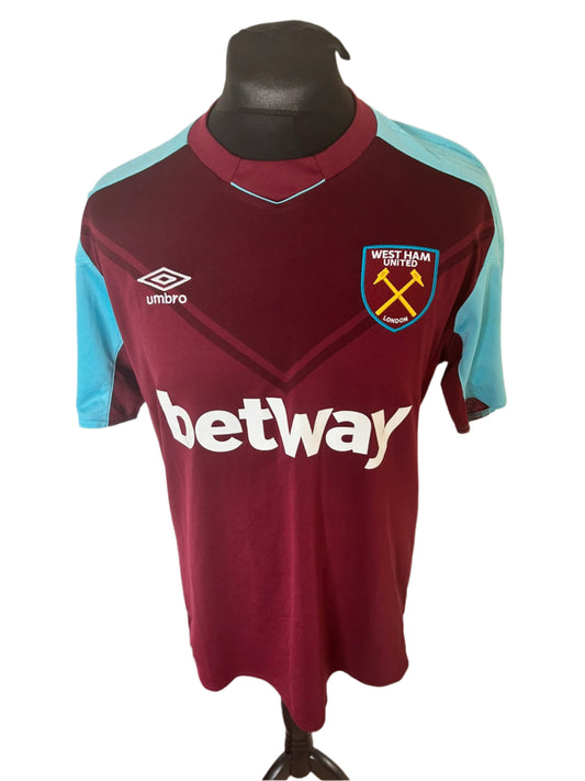 West Ham United Mark Noble 2017-18 Home Football Shirt Extra Large XL Umbro