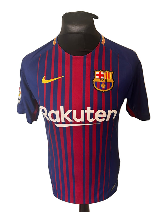 Barcelona Lionel Messi 2017-18 Home Football Shirt Small Nike