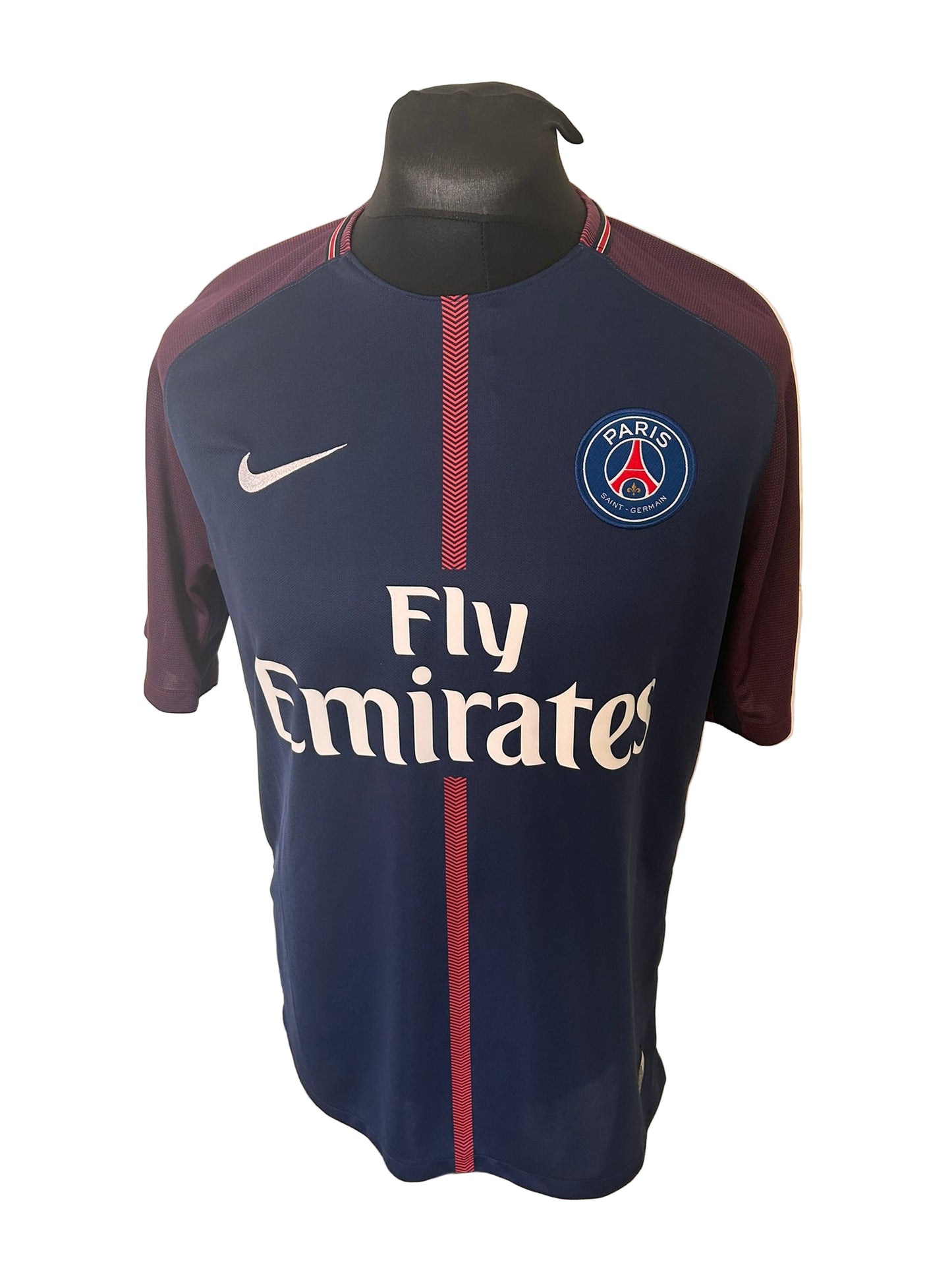 Paris Saint Germain PSG Kylian Mbappe 2017-18 Home Football Shirt Large Nike