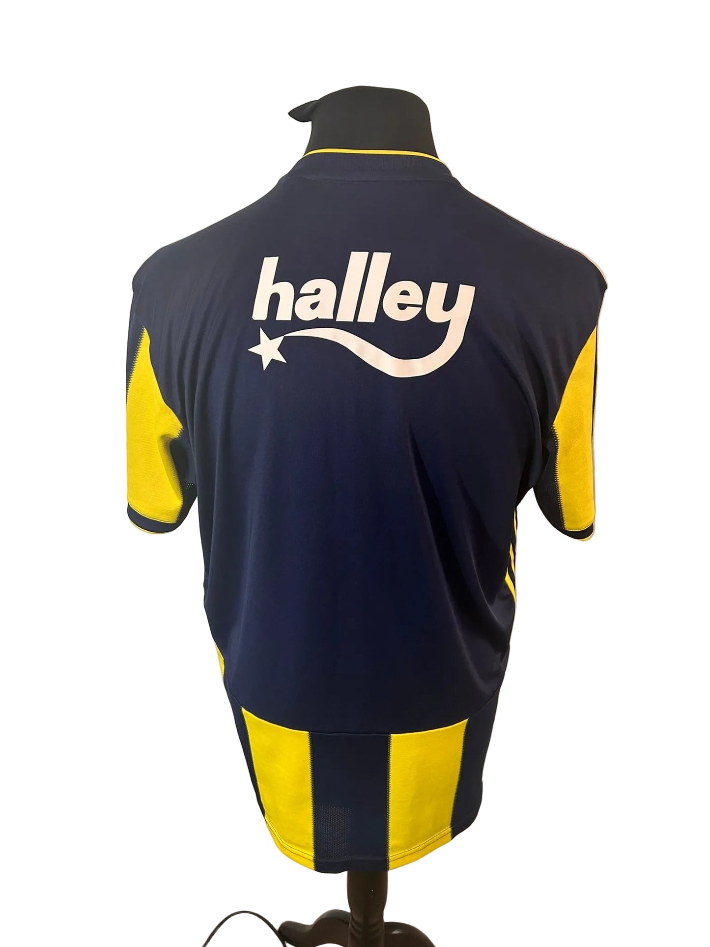 Fenerbahce 2018-19 home football shirt, yellow and navy, Extra Large, XL, Adidas, back