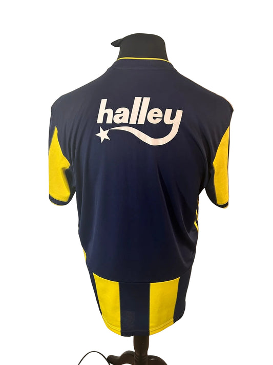 Fenerbahce 2018-19 home football shirt, yellow and navy, Extra Large, XL, Adidas, back