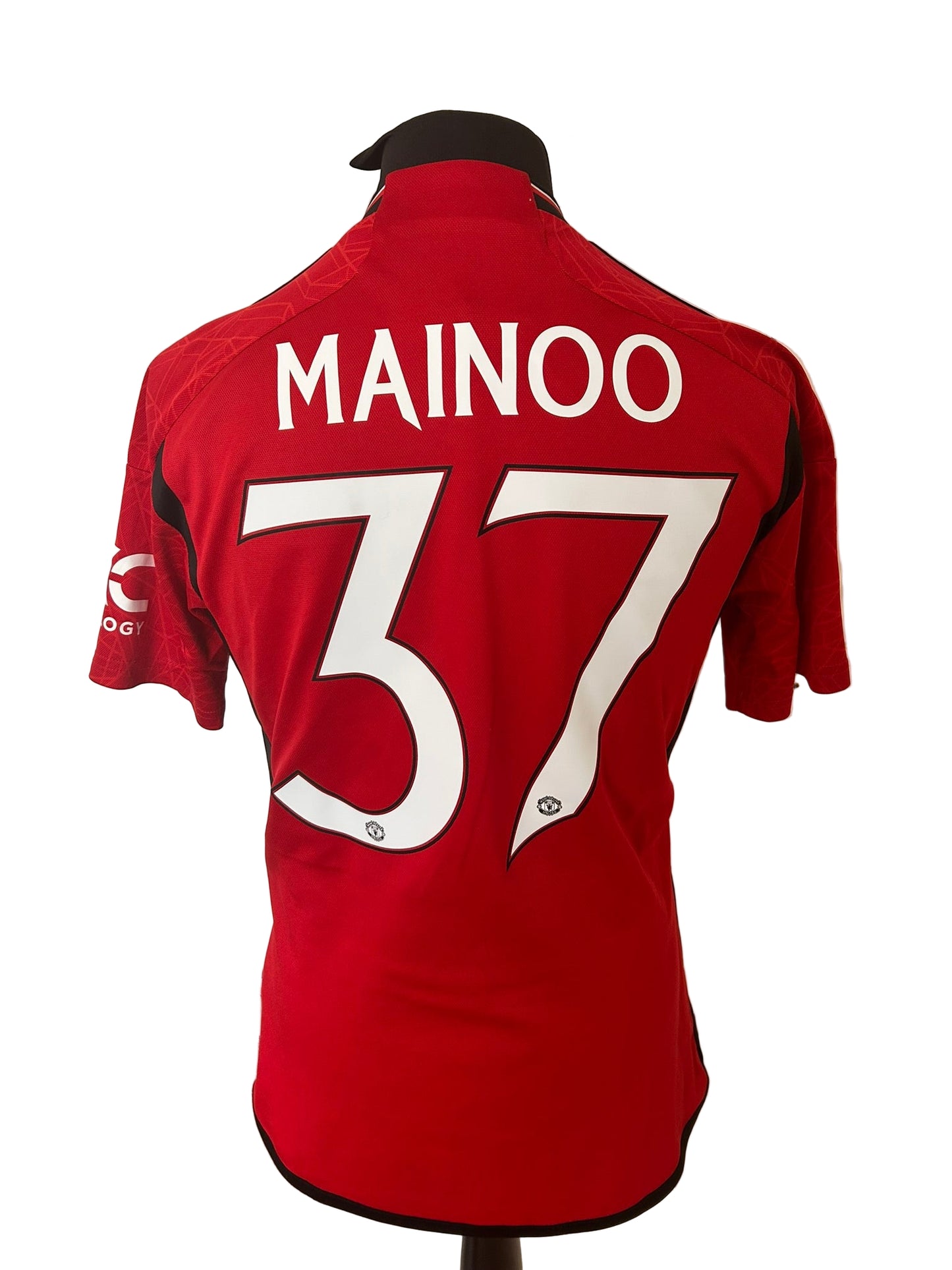 Manchester United Kobbie Mainoo 2023-24 Home Football Shirt Medium Adidas