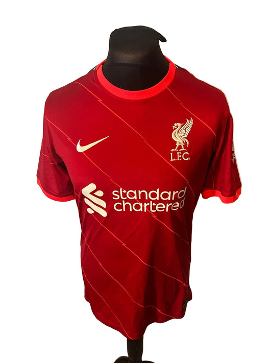 Liverpool 2021-22 home football shirt, red, medium, Nike, Virgil Van Dijk, front