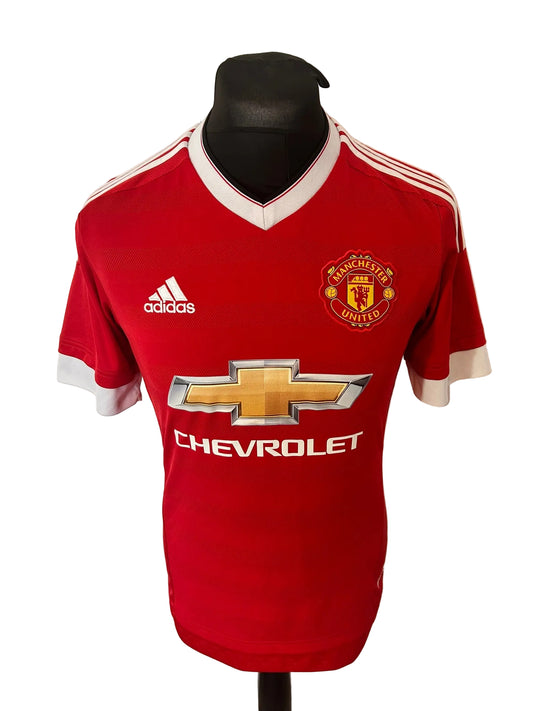 Manchester United 2015-16 home football shirt, red, small, Adidas, Wayne Rooney, front