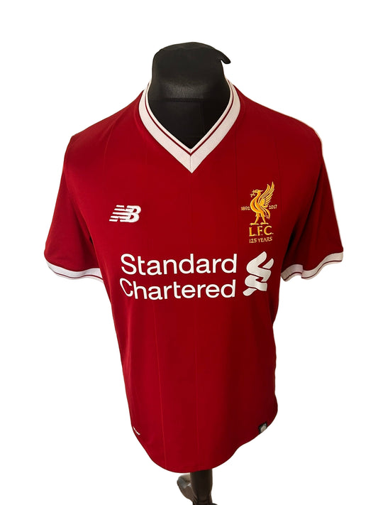 Liverpool Mohamed Salah 2017-18 Home Football Shirt Medium New Balance