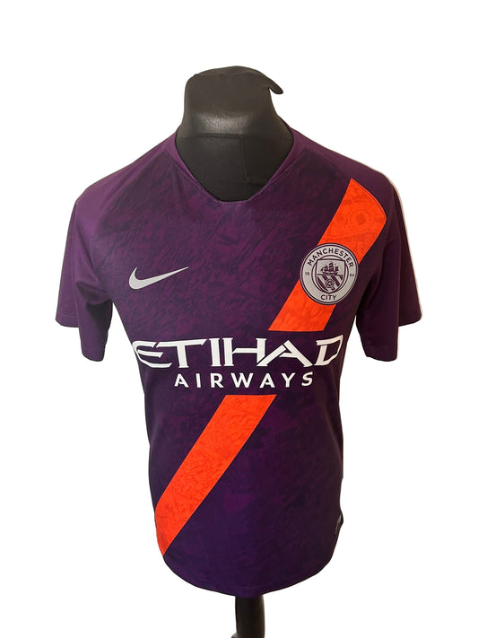 Manchester City Riyad Mahrez 2018-19 Third Football Shirt Small Nike