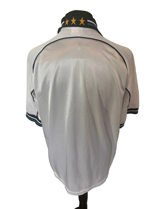 Manchester City 1999-00 away football shirt, white, Large, Le Coq Sportif, back