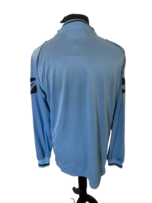 AlbinoLeffe 2003-05 home football shirt, Legea, long sleeves, large, blue, back