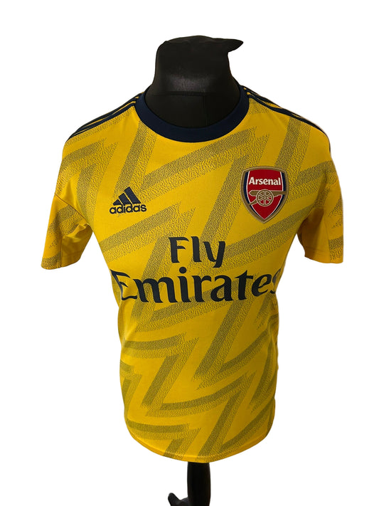 Arsenal 2019-20 away football shirt, Adidas, small, yellow, front, Bukayo Saka