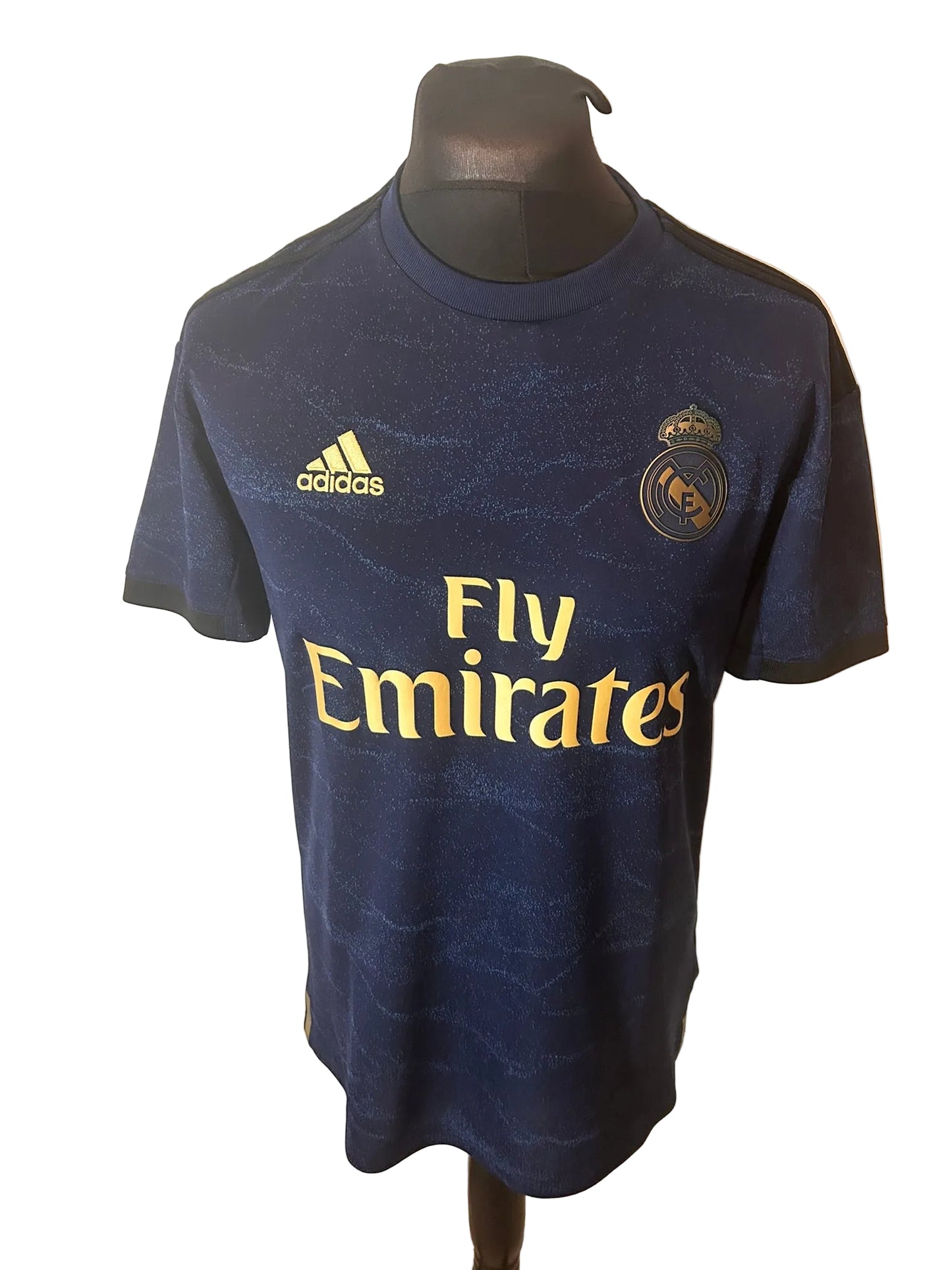 Real Madrid 2019-20 away football shirt, navy, medium, Adidas, Karim Benzema, front