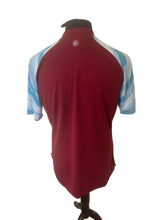 Burnley 2021-22 home football shirt, umbro, large, claret, back