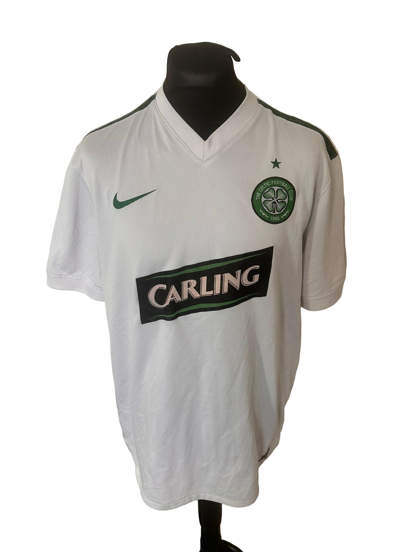Celtic 2009-10 third football shirt, Nike, extra large, XL, white, front
