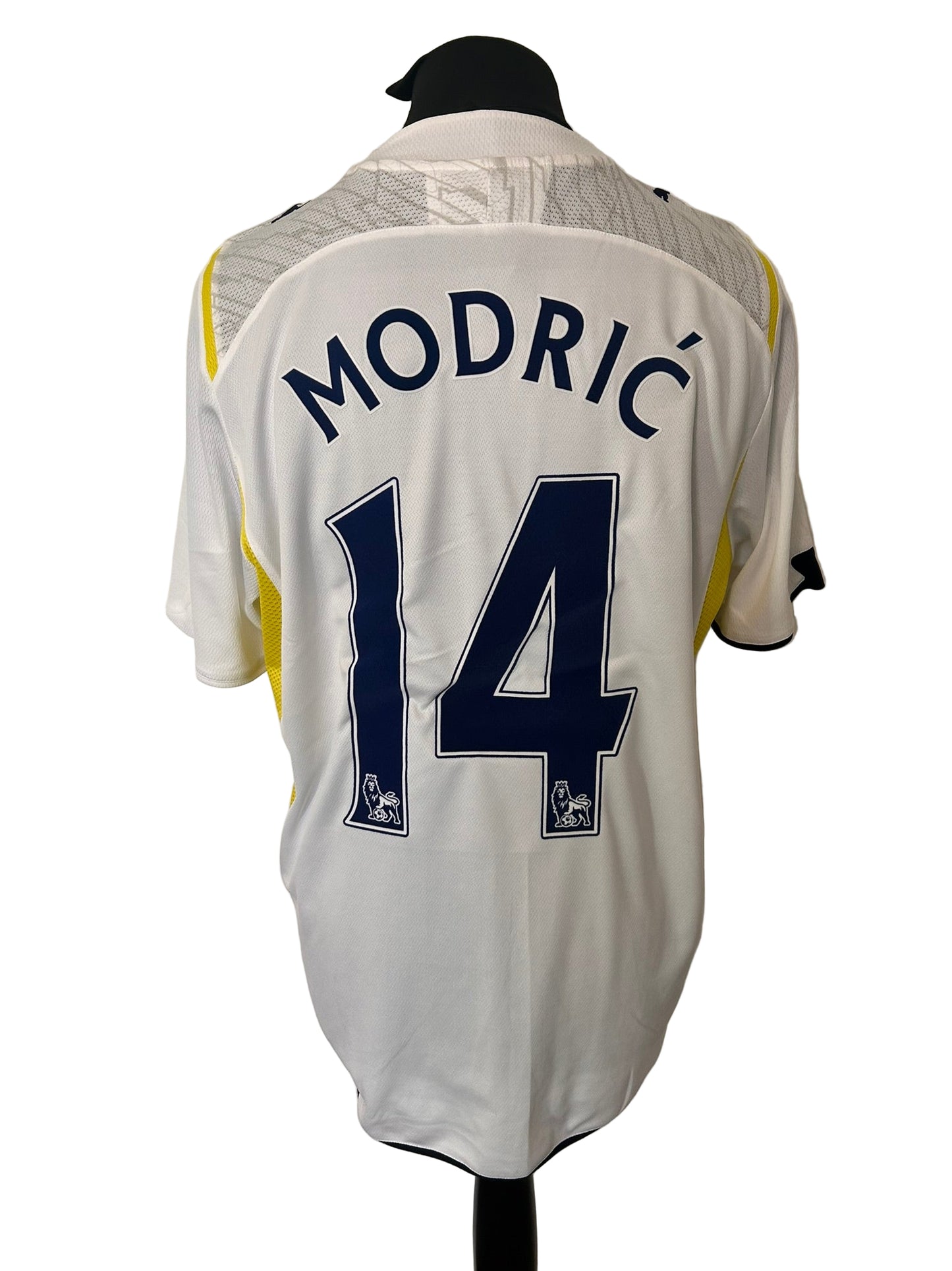 Tottenham Hotspur 2009-10 home football shirt, Puma, large, white, back, Luka Modric
